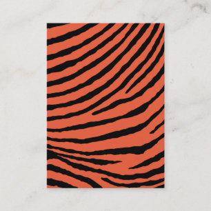 ZEBRA STRIPES: ORANJE en ZWART Visitekaartje