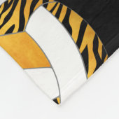 zebra stripes oranje gepersonaliseerd volleybal fleece deken (Hoek)