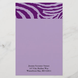 ZEBRA STRIPES: PAARS en LAVENDER Briefpapier