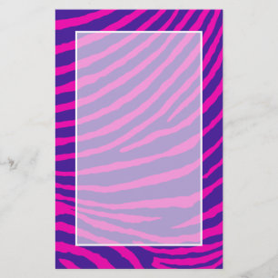 ZEBRA STRIPES: PAARSE EN HOT PINK BRIEFPAPIER