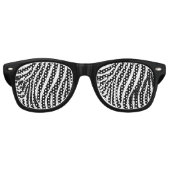 Zebra Stripes Party Shades Retro Zonnebril (Voorkant)