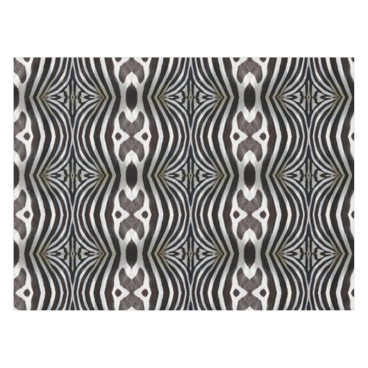 Zebra Stripes Pattern Black and White Elegant Tafelkleed (Voorkant (Horizontaal))