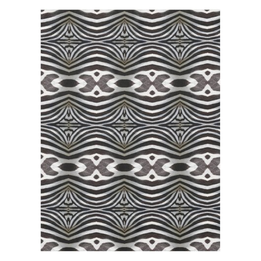 Zebra Stripes Pattern Black and White Elegant Tafelkleed (Voorkant)