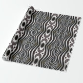 Zebra Stripes Pattern Black and White Willife Cadeaupapier (Uitgerold)