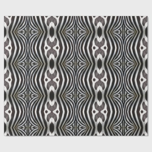 Zebra Stripes Pattern Black and White Willife Cadeaupapier (Vlak)