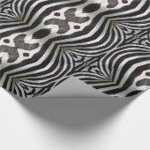 Zebra Stripes Pattern Black and White Willife Cadeaupapier (Hoek)