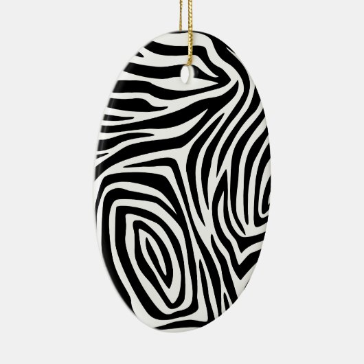 Zebra Stripes Pattern Keramisch Ornament (Rechts)