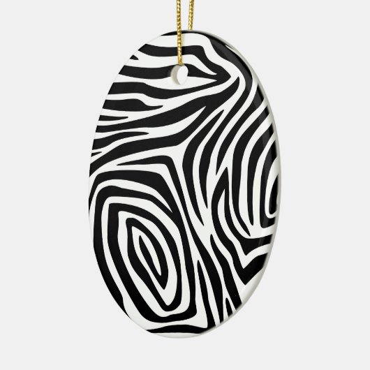 Zebra Stripes Pattern Keramisch Ornament (Links)