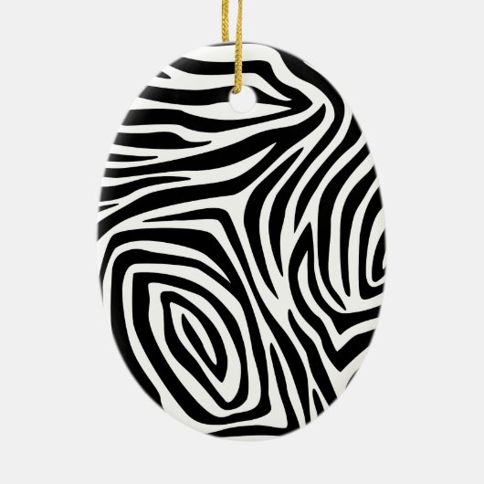 Zebra Stripes Pattern Keramisch Ornament (Achterkant)
