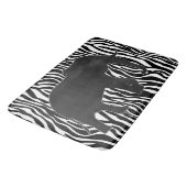 Zebra Stripes Pattern met Elephant + uw ideeën Badmat (Gekanteld)