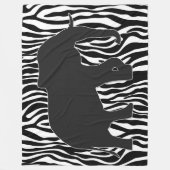 Zebra Stripes Pattern met Elephant + uw ideeën Fleece Deken (Voorkant)