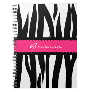 Zebra Stripes Pattern - Persoonlijke naam notebook Notitieboek