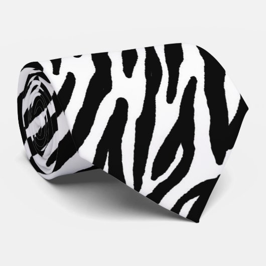 Zebra Stripes Pattern Stropdas (Opgerold)
