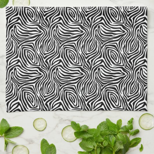 Zebra Stripes Pattern Theedoek (Gevouwen)