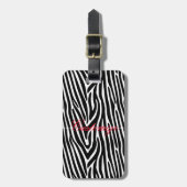 Zebra Stripes Pattern Thunder_Cove Bagagelabel (Voorkant verticaal)