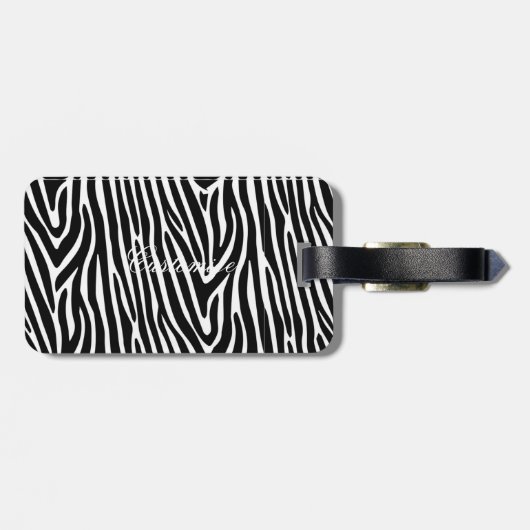 Zebra Stripes Pattern Thunder_Cove Bagagelabel (Achterkant horizontaal)