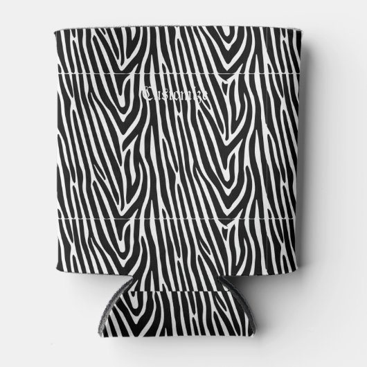 Zebra Stripes Pattern Thunder_Cove Blikjeskoeler (Voorkant)