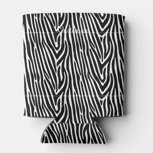 Zebra Stripes Pattern Thunder_Cove Blikjeskoeler (Achterkant)