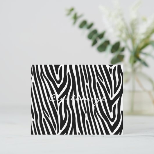 Zebra Stripes Pattern Thunder_Cove Briefkaart (Staand voorkant)