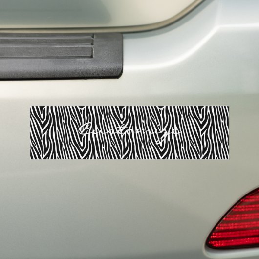 Zebra Stripes Pattern Thunder_Cove Bumpersticker (Op auto)