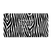 Zebra Stripes Pattern Thunder_Cove Etiket (Voorkant)