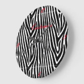 Zebra Stripes Pattern Thunder_Cove Grote Klok (Hoek)