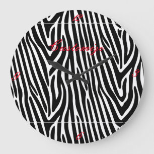 Zebra Stripes Pattern Thunder_Cove Grote Klok
