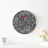 Zebra Stripes Pattern Thunder_Cove Grote Klok (Huis)