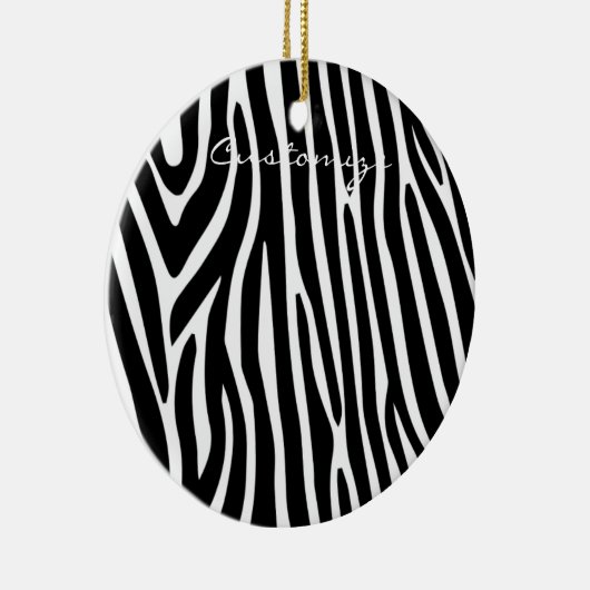 Zebra Stripes Pattern Thunder_Cove Keramisch Ornament (Rechts)