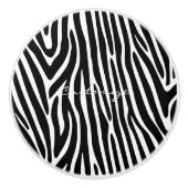 Zebra Stripes Pattern Thunder_Cove Keramische Knop (Voorkant)