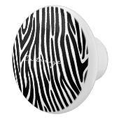Zebra Stripes Pattern Thunder_Cove Keramische Knop (Rechts)