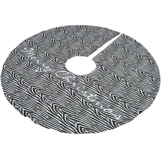 Zebra Stripes Pattern Thunder_Cove Kerstboom Rok (Gekanteld)