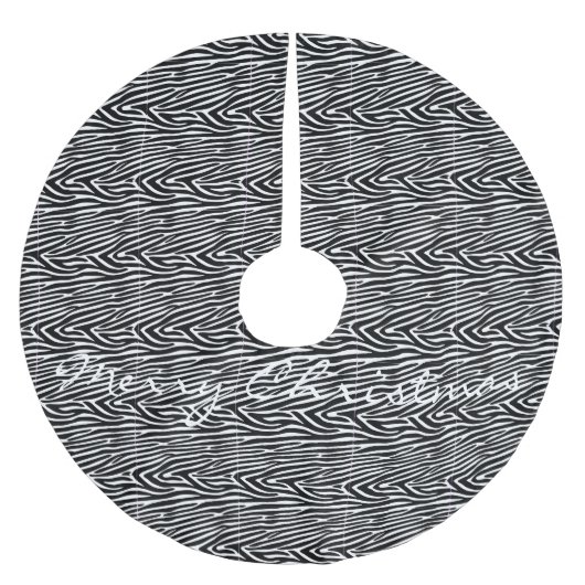 Zebra Stripes Pattern Thunder_Cove Kerstboom Rok (Voorkant)