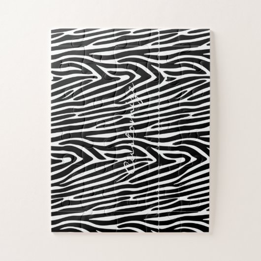 Zebra Stripes Pattern Thunder_Cove Legpuzzel (Verticaal)