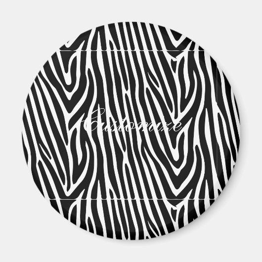 Zebra Stripes Pattern Thunder_Cove Magneet (Voorkant)
