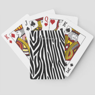 Zebra Stripes Pattern Thunder_Cove Pokerkaarten