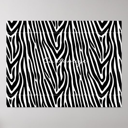 Zebra Stripes Pattern Thunder_Cove Poster (Voorkant)