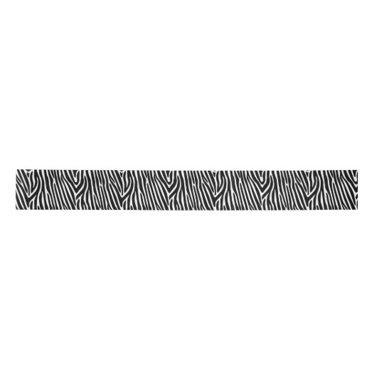 Zebra Stripes Pattern Thunder_Cove Satijnen Lint (Voorkant)