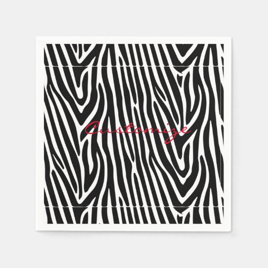 Zebra Stripes Pattern Thunder_Cove Servet (Voorkant)