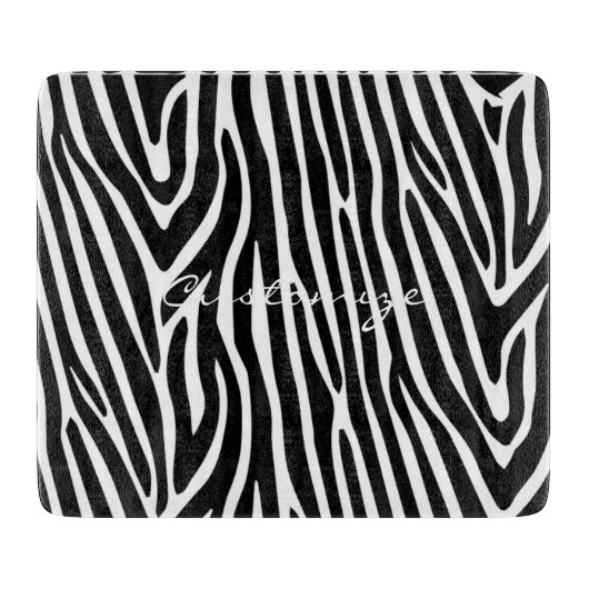 Zebra Stripes Pattern Thunder_Cove Snijplank (Voorkant)