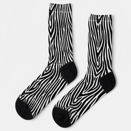 Zebra Stripes Pattern Thunder_Cove Sokken (Links)