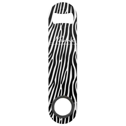 Zebra Stripes Pattern Thunder_Cove Speed Flessenopener (Voorkant)