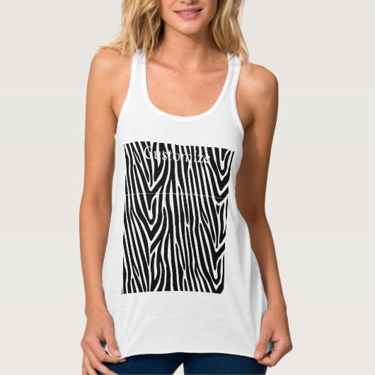 Zebra Stripes Pattern Thunder_Cove Tanktop (Voorkant)