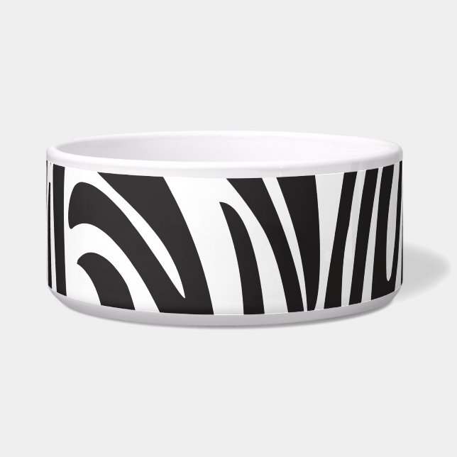 Zebra Stripes Pattern Trendy Design Voerbakje (Voorkant)
