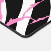 Zebra Stripes Pink Grunge Modern Canvas Bureaumat (Hoek)