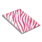 Zebra Stripes Pink Wild Animal Print Notitieboek (Rechterzijde)