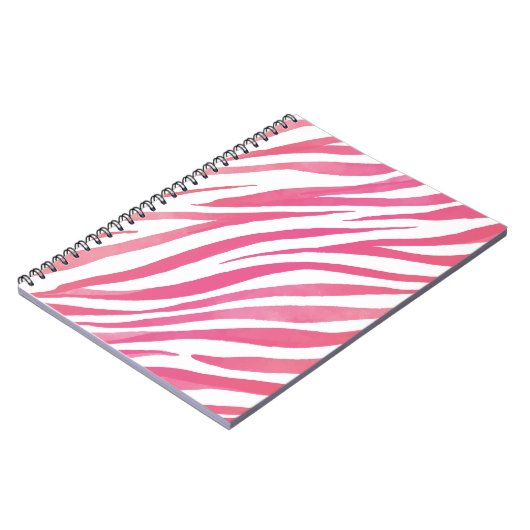 Zebra Stripes Pink Wild Animal Print Notitieboek (Linkerzijde)