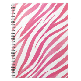Zebra Stripes Pink Wild Animal Print Notitieboek