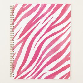 Zebra Stripes Pink Wild Animal Print Planner