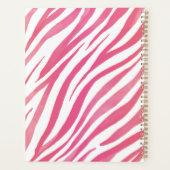 Zebra Stripes Pink Wild Animal Print Planner (Achterkant)